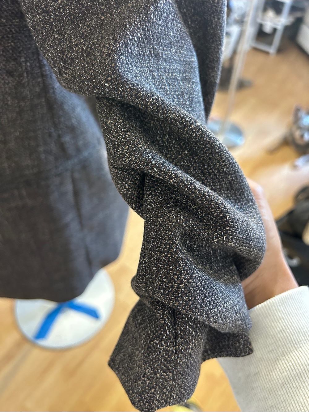 H&M Brown Tweed Single-Button Blazer - Picture 7 of 7